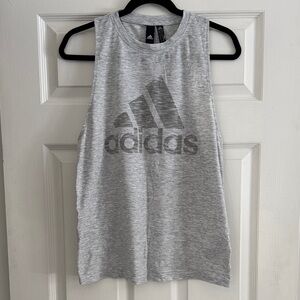 Adidas Heather Gray Logo Tank Top
